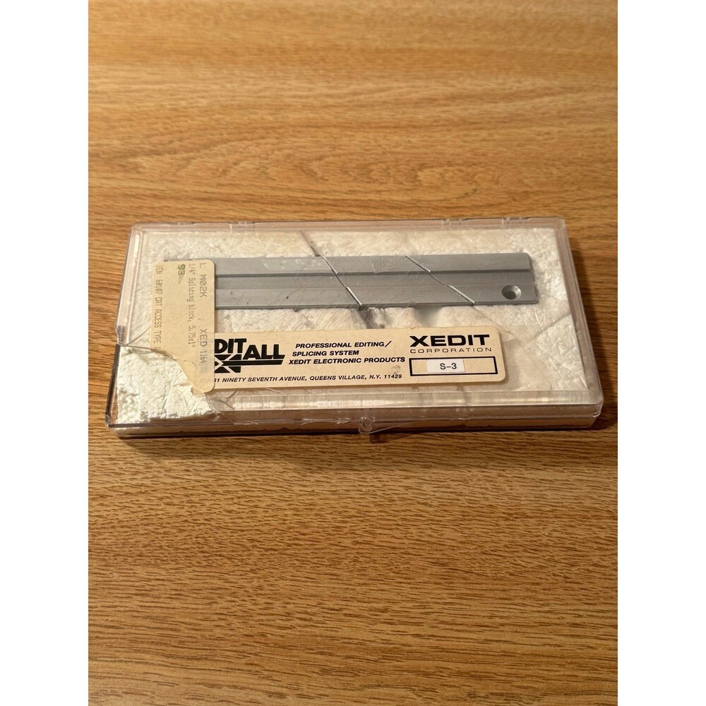 XEDIT Editall S-3 Block Professional Tape Film Editing Splicing System